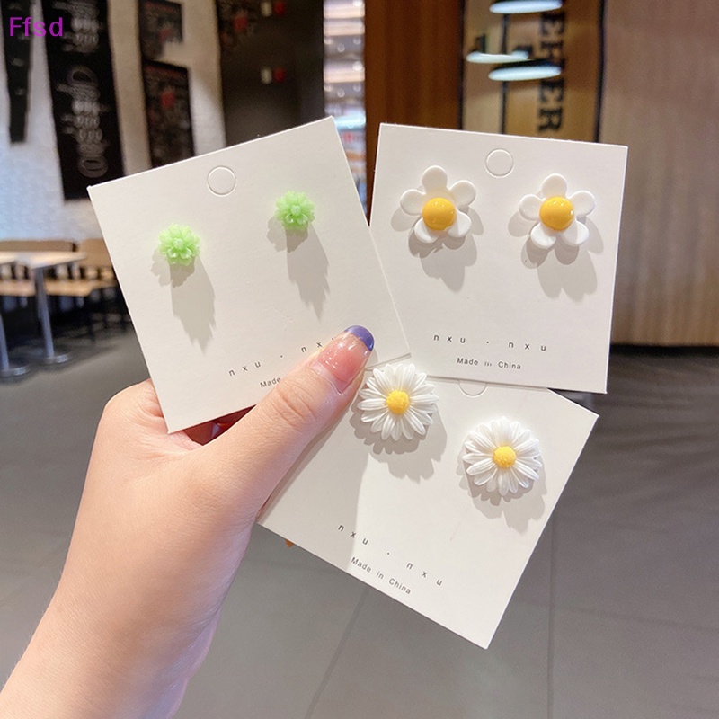 Luimo 1 Cặp Bông Tai Đính Đá resin Phong Cách Hàn Quốc Đơn Giản Thời Trang Dành Cho Nữ