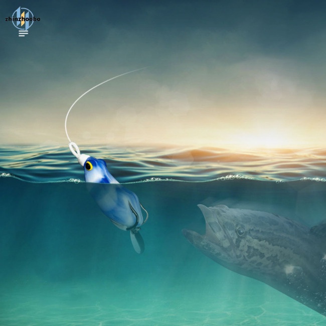 Zhin Mồi Câu Cá Giả Hình Ếch Sấm Sét Mềm Có Móc Mạnh Mẽ Bằng Silicon