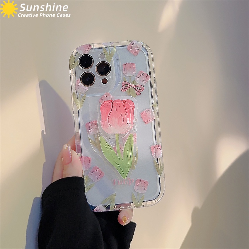 Ốp Điện Thoại Hình Hoa Tulip Cho Vivo V23e V21e V20Se V20Pro Y12A Y12s Y21s Y33s Y20i Y20s Y20A Y20T S1Pro Y17 Y15 Y12