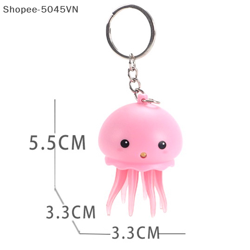 Móc Khóa Hình Bạch Tuộc Có Đèn led Nhiều Màu Sắc Dễ Thương Làm Quà Tặng Sinh Nhật Cho Bé