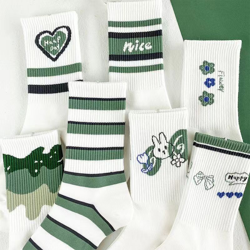 Vớ Thể Thao Họa Tiết Kẻ Sọc Đơn Giản Thời Trang Mới Cho Nam Nữ