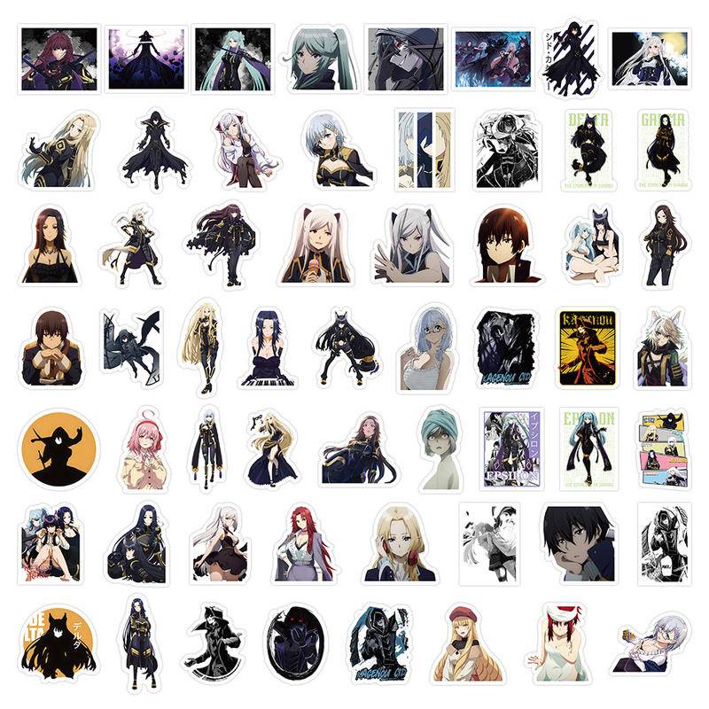 Bộ 50 Miếng Dán Hoạt Hình Theminence in shadow Kinou alpha Betaris midgar delta diy