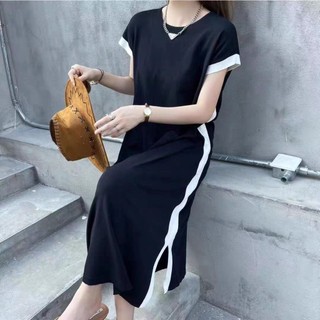 6711 # 2023 Đầm Không Tay Cánh Dơi Cổ Tròn Rộng Rãi
