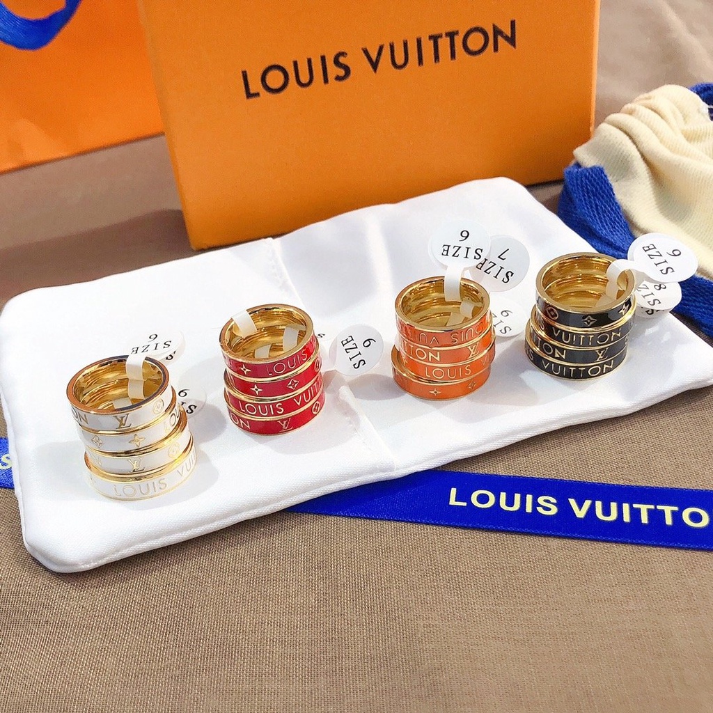 Louis vuitton Nhẫn lv Bạc 925 Phong Cách Hàn Quốc Đơn Giản Sáng Tạo Dành Cho Nữ