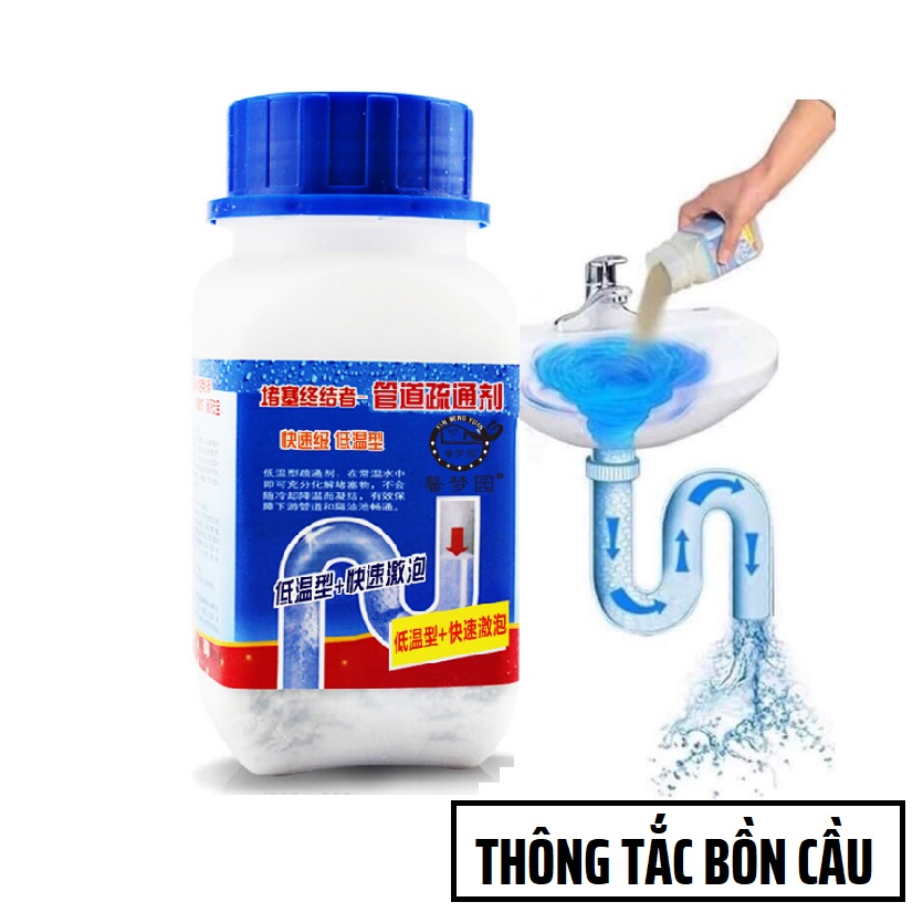 Bột Thông Tắc Cống Bồn Cầu Bồn Vệ Sinh Rửa Mặt Cực Mạnh Loại Lớn 260gram C001-K1