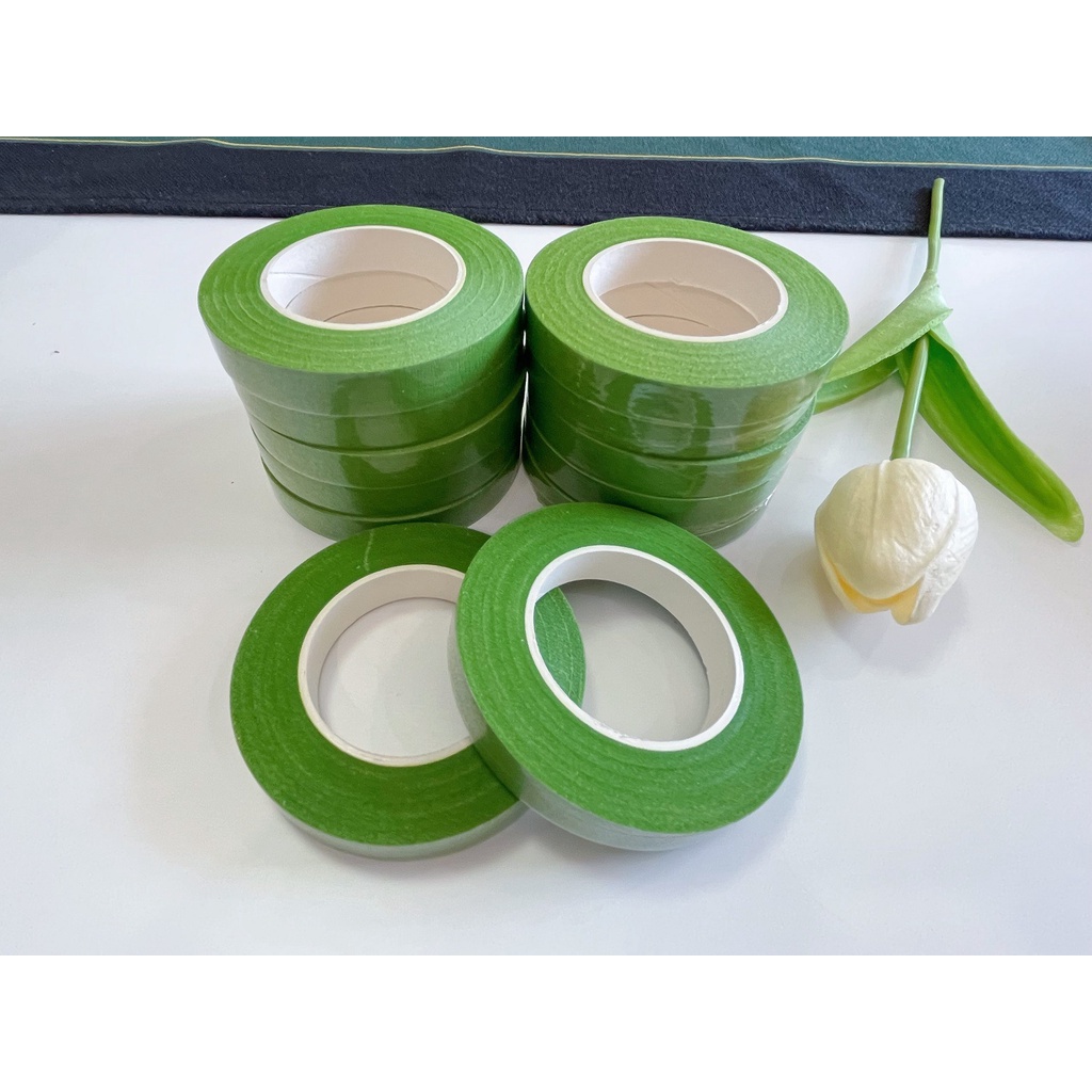 Cuộn băng keo sáp quấn cành hoa trang trí handmade - Băng dính sáp cuốn, ruy băng giấy nguyên liệu làm đồ thủ công