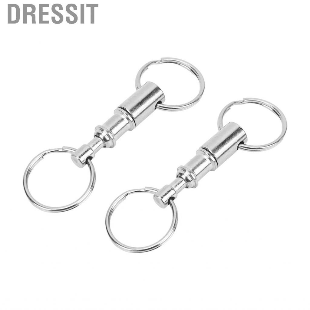 Dressit Dual Quick Release Keyring  Double Split Ring Key for Belt