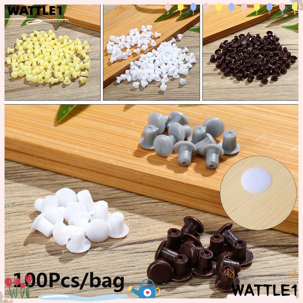 Wttle Set 100 Nút Bịt Lỗ Khoan Lỗ Chống Bụi Cho Đồ Nội Thất