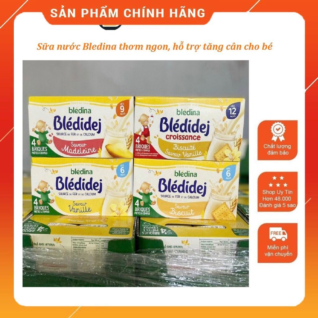 Combo 4 hộp sữa nước Bledina Pháp 250ml