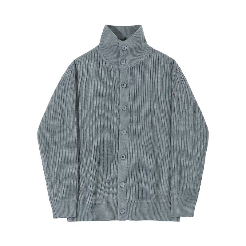 Áo Khoác cardigan Dệt Kim Cổ Lọ Cài Một Hàng Nút Đơn Giản Phong Cách Mới Cao Cấp Dễ Phối Đồ Cho Nam