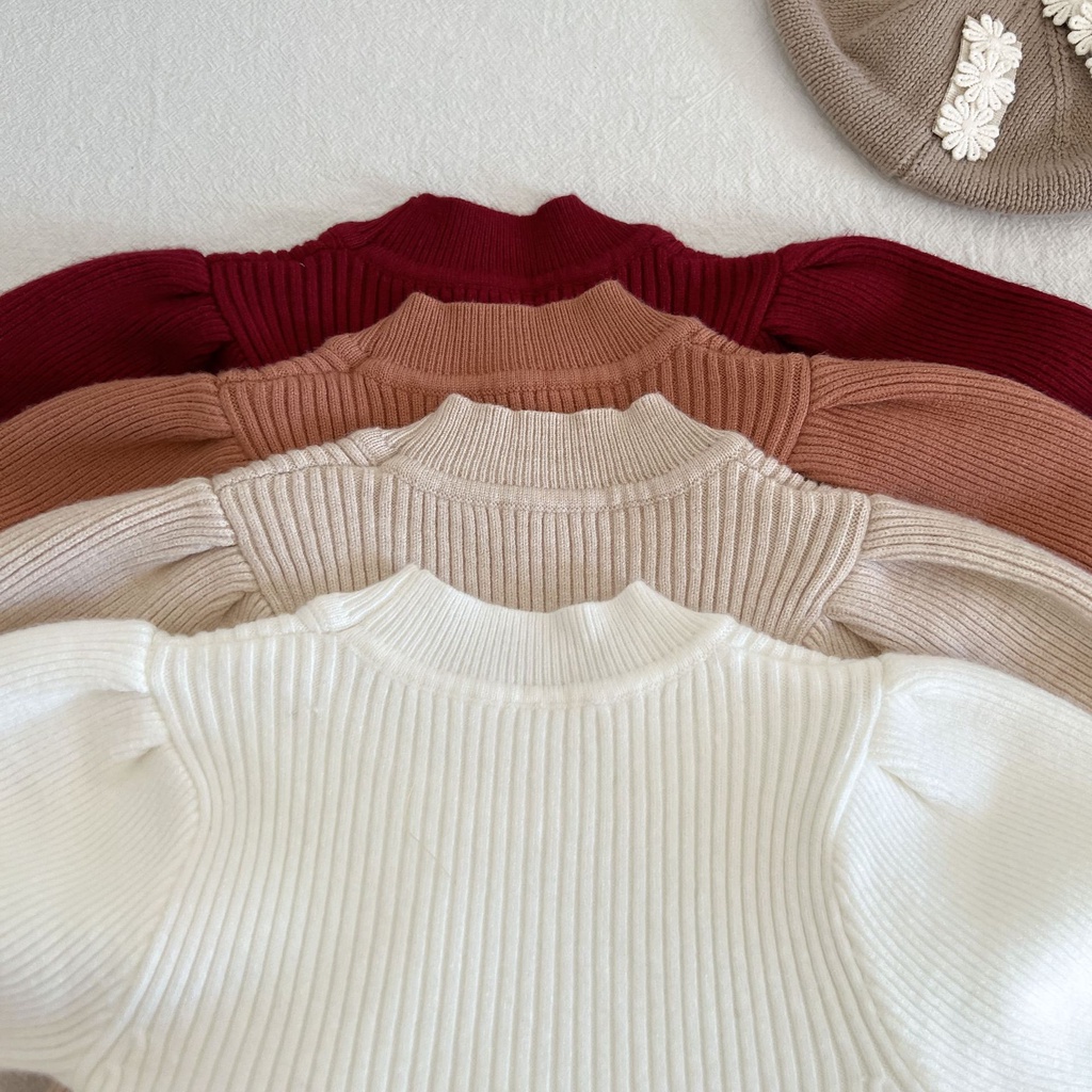 Đầm Len Dệt Kim Dài Tay Thời Trang Mùa Thu Đông Dành Cho Bé Gái 1-3 Tuổi