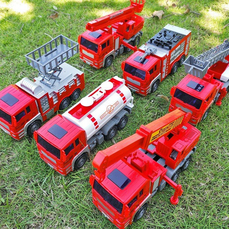 Ô TÔ Đồ Chơi Trẻ Em, Set 6 Xe Công Trình, Cứu Hoả, Ô Tô Đồ Chơi size Đại TO Cho Bé- The Pooh