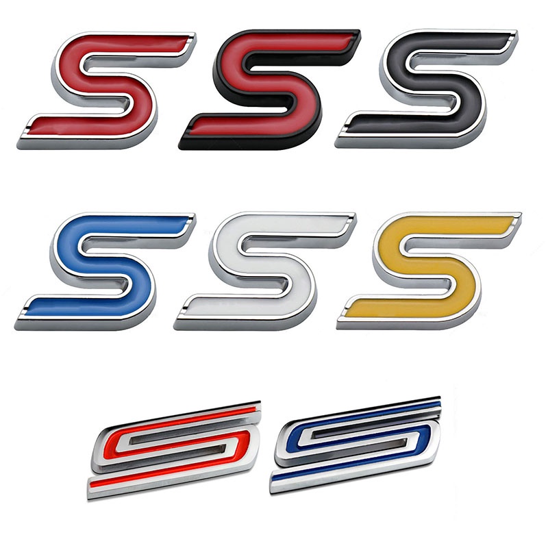 Miếng Dán logo Chữ s Bằng Kim Loại Trang Trí Đuôi Xe Hơi ford mustang fiesta focus mondeo kuga ranger