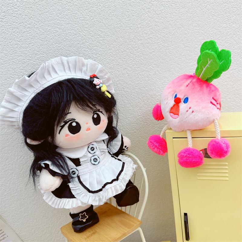 Búp Bê Mặc Váy Hầu Gái Nút Áo Điện Từ 20cm Dễ Thương