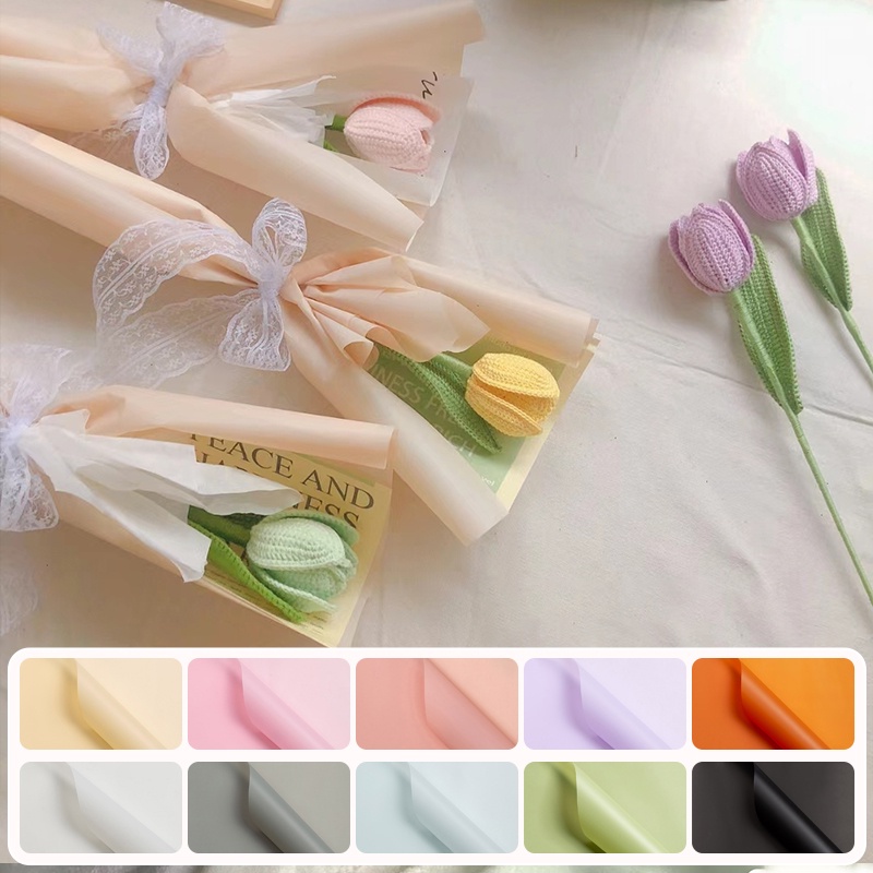 Giấy Gói Hoa / Gói Quà Chống Thấm Nước Màu Sắc Tinh Khiết