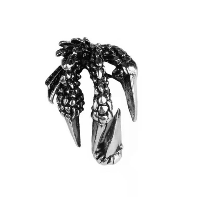 1 Nhẫn Titan Hình Móng Vuốt Rồng / Đầu Lâu Phong Cách Halloween Cho Nam