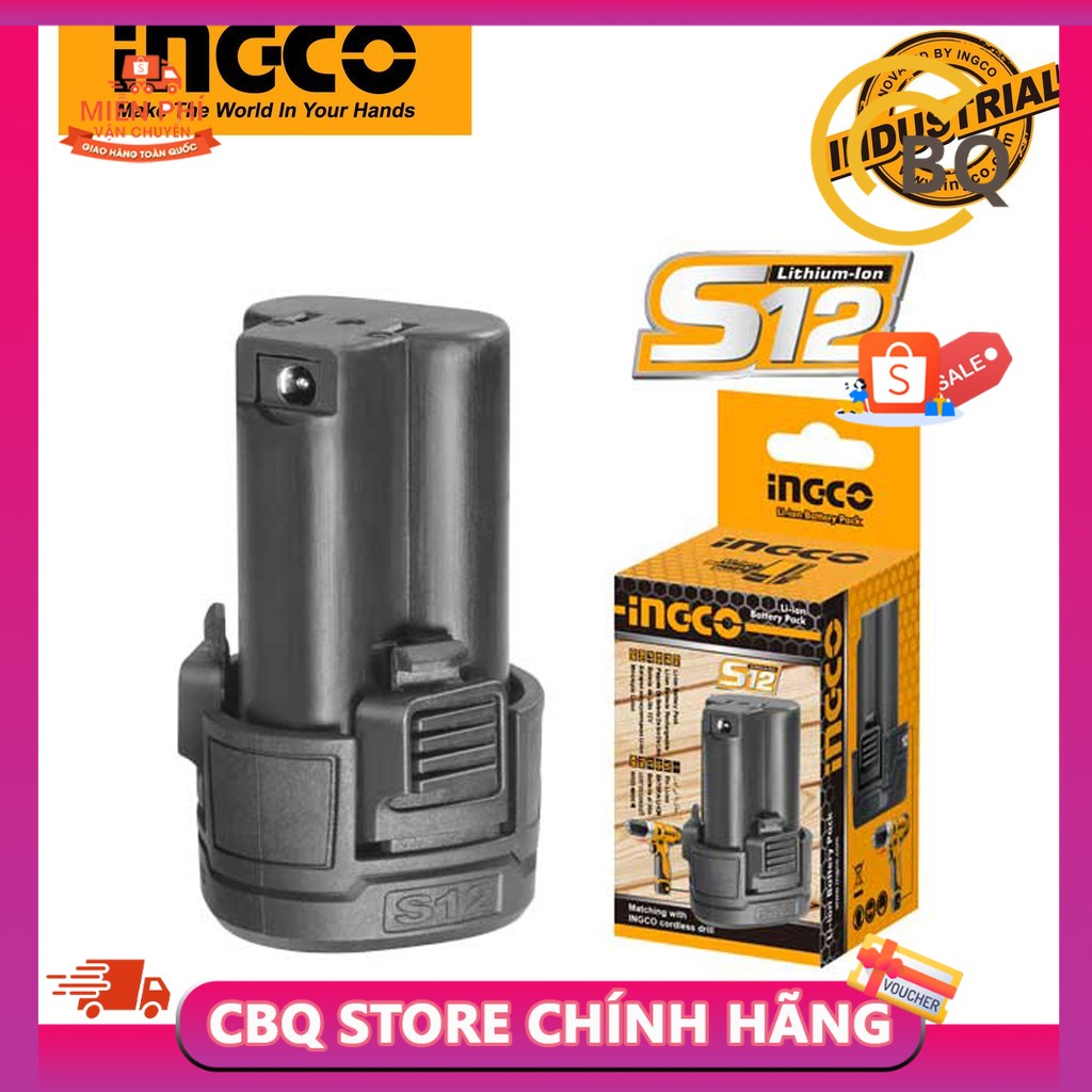 Pin Lithium-Ion 12V/1.5Ah Ingco FBLI12152 ( phù hợp tất cả dòng máy dùng pin S12V Ingco , Total )CBQs