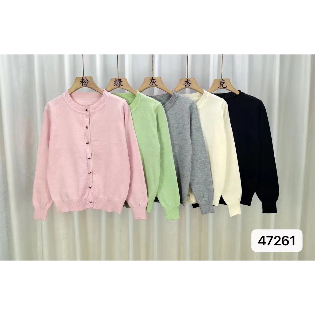 Gió nhẹ nhàng tình yêu khóa áo len áo cardigan Hàn Quốc xu hướng mới thanh lịch