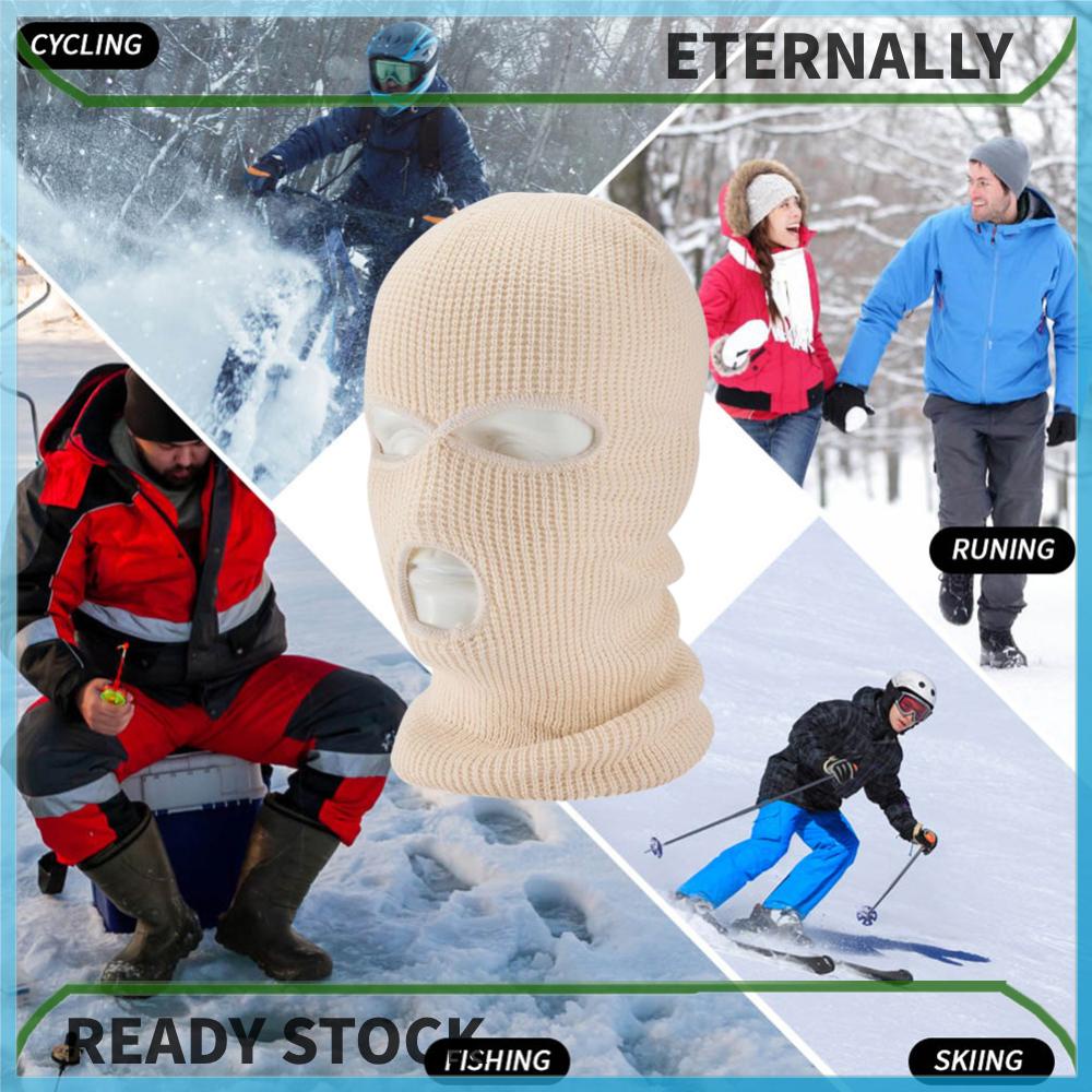 Mũ Trùm Đầu Bằng acrylic 3 Lỗ Ấm Áp Có Mặt Nạ Trượt Tuyết