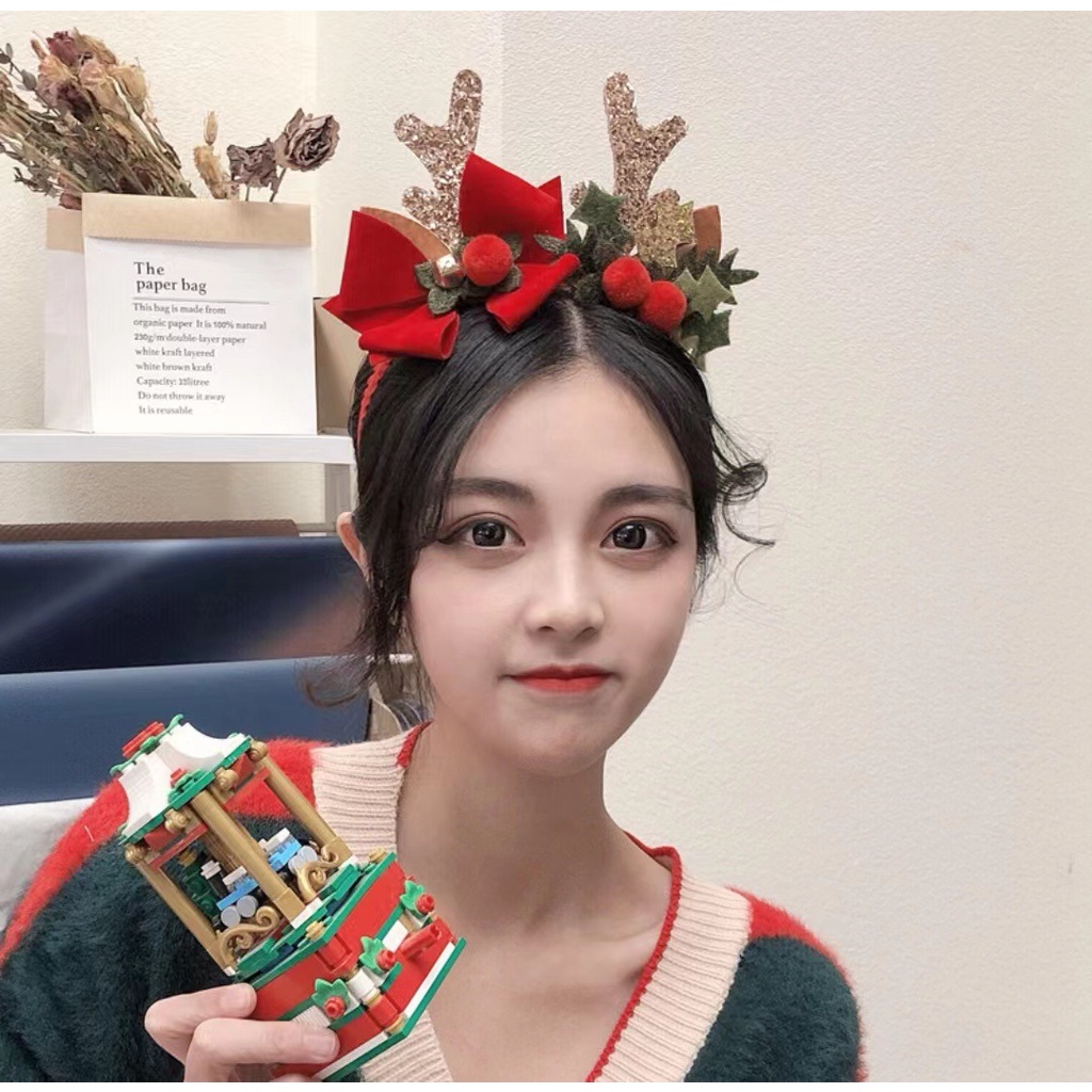 Băng Đô Giáng Sinh 2023 Đính Nơ Dễ Thương