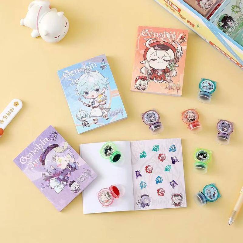 Sổ Tay Ghi Chú Họa Tiết kawaii 2023 kawaii qiqi raiden shogun Kaiedehara kazuha keqing ganyu