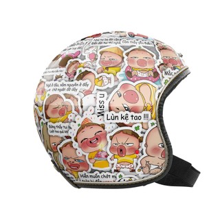 50 cái Sticker Quỳnh Aka chống nước, Hình Dán Quỳnh Aka giá rẻ, decal dán mũ bảo hiểm, laptop, dán xe, vali