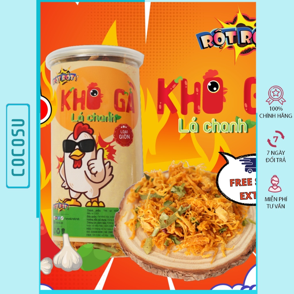 Đồ ăn vặt khô gà lá chanh mix vị bơ tỏi Thanh Huyền Thơm Ngon Đậm Đà Hấp Dẫn