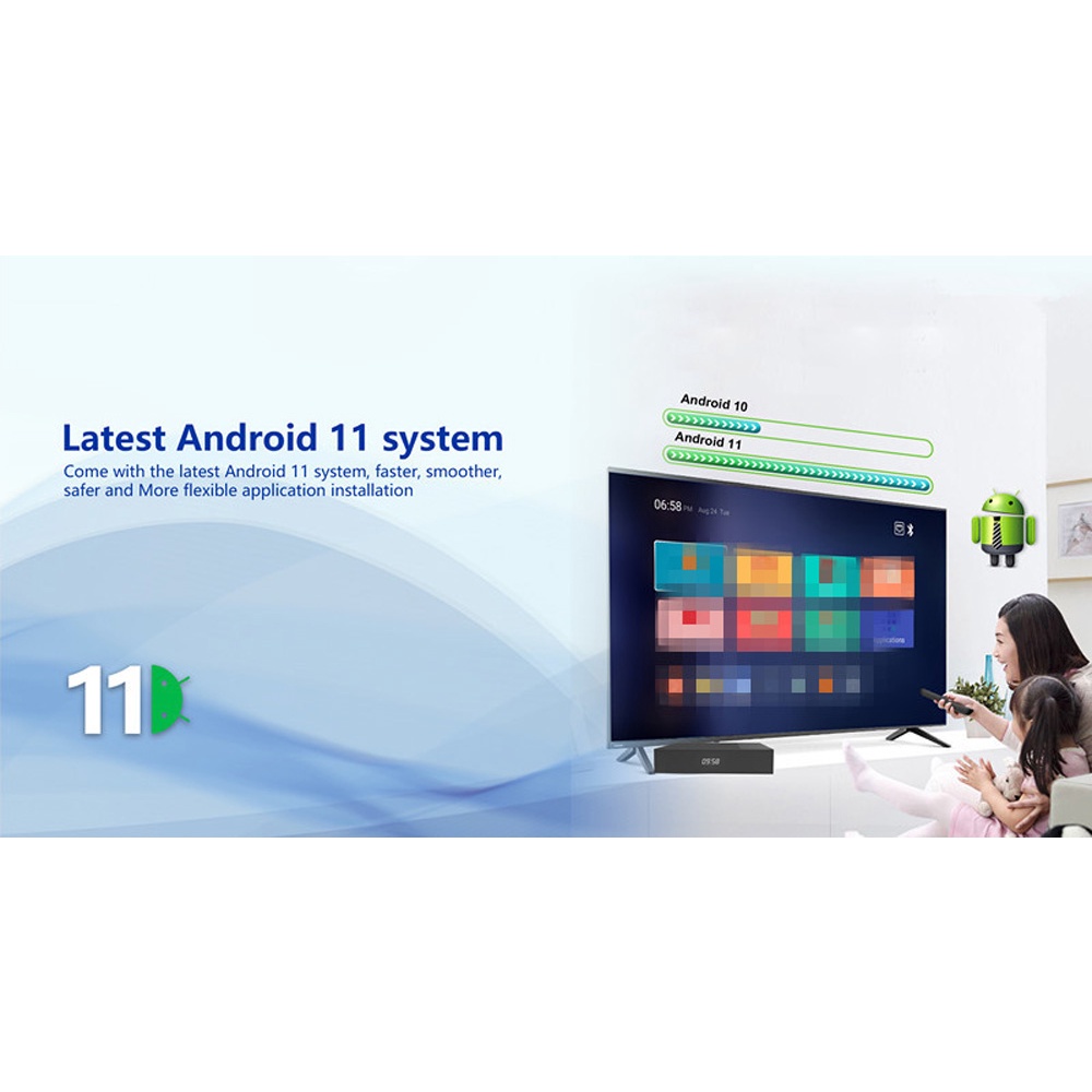 TANIX Đầu tv box x4 android 11.0 S905 X 4 av1 4gb ram 32gb / 64gb rom 2.4g wifi KèM Phụ KiệN ChấT LượNg Cao Xbox