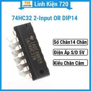 Ic chức năng 74hc32 2-input or dip14