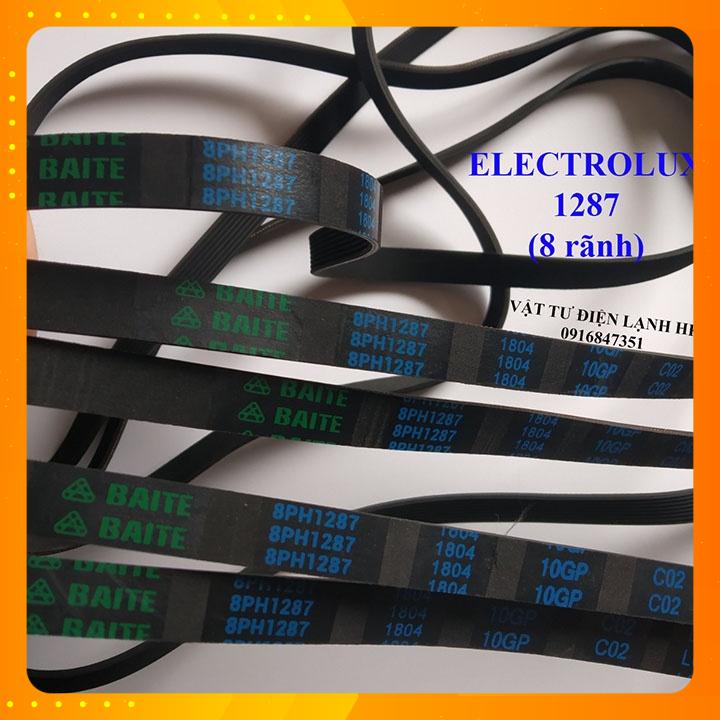 Dây curoa máy giặt sấy ELECTROLUX 8 rãnh 1287 lồng ngang - đai culoa ELEC cửa trước 8PH1287 8PH hàng Mới
