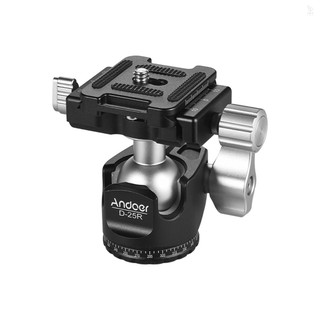 Andoer Giá Đỡ Máy Ảnh d-25c cnc Hai Đầu Bi mini Trung Tâm Trọng Lực Thấp Bằng Hợp Kim Nhôm Cho manfrotto tripod monopod dslr ildc