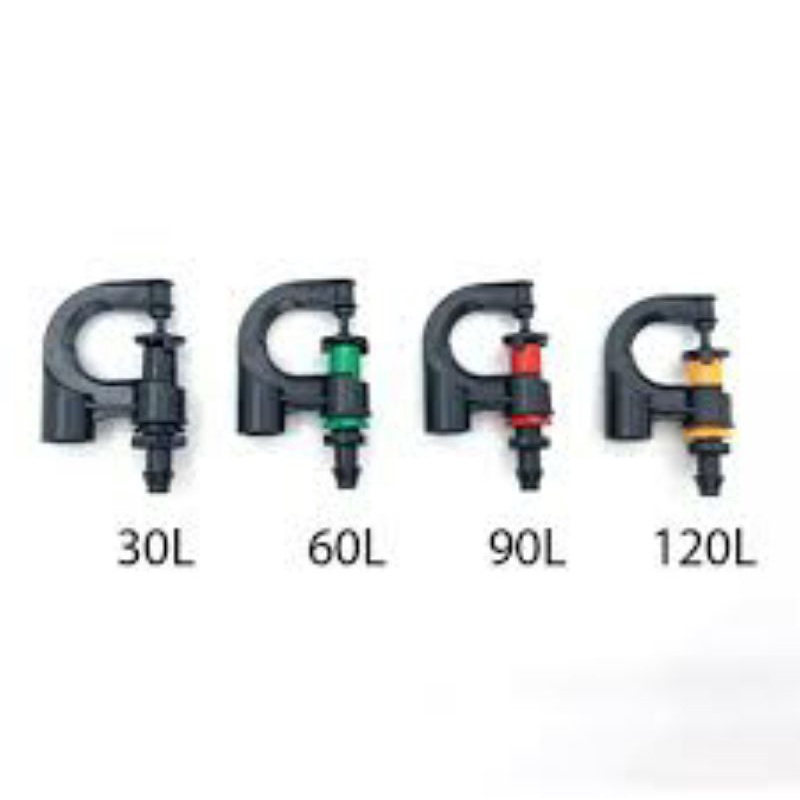 Bịch 100 Béc tưới G5 cải tiến Tặng kèm nối 6-8mm béc xoay 360 phun mưa tưới cây, rau màu, hoa