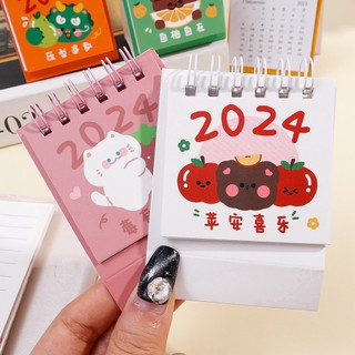 Lịch Để Bàn mini 2024 Kiểu Dáng Đơn Giản Dễ Thương