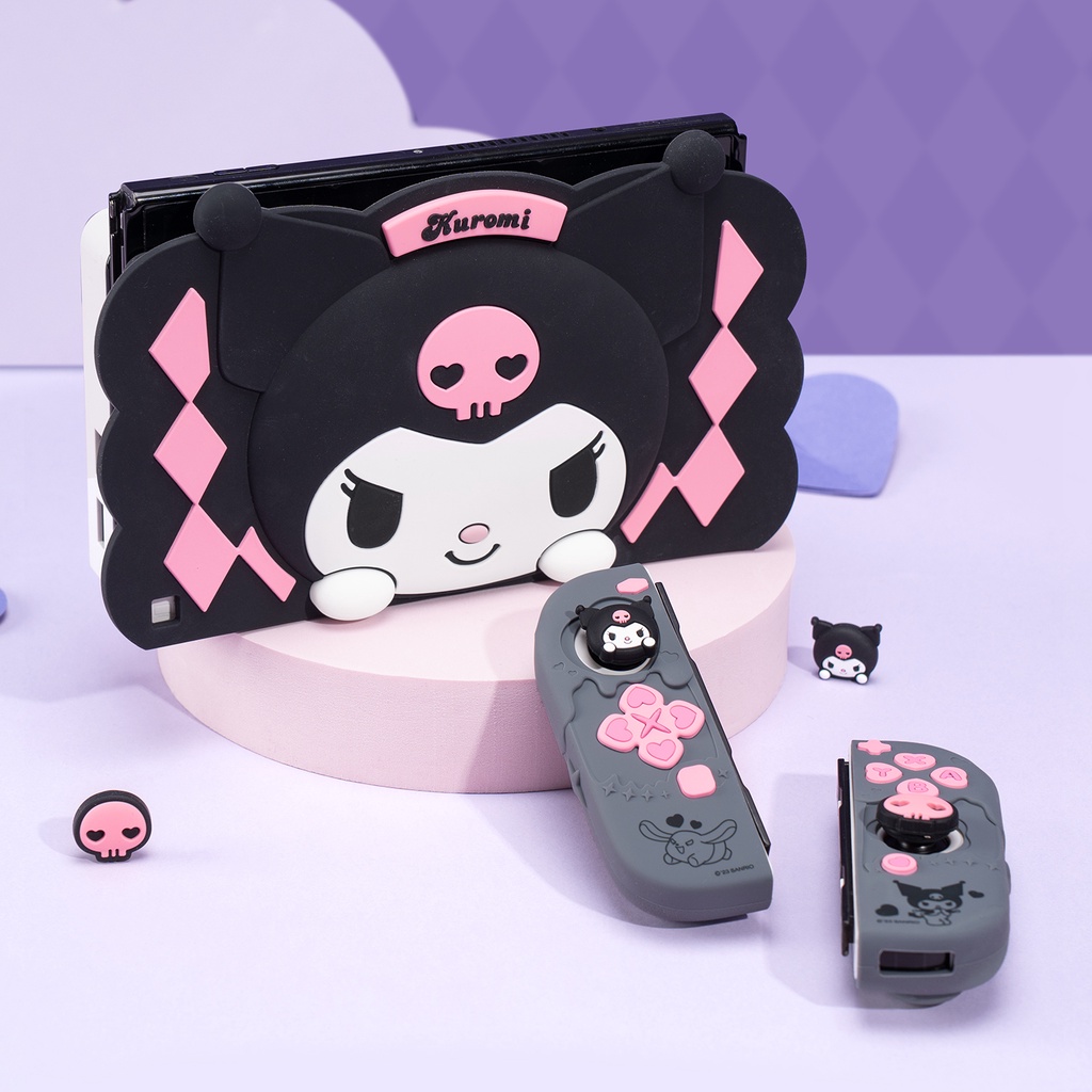 Geek Share sanrio kuromi-Med Vỏ Silicon Bảo Vệ Cho nintendo switch Và switch oled