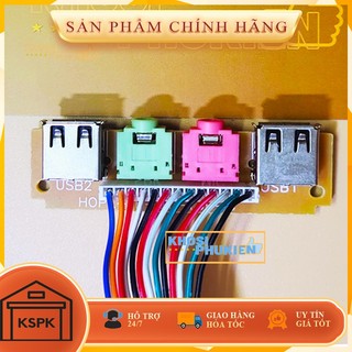 Bộ Front Panel USB and audio gồm 2 cổng USB và 2 cổng audio gắn phía trước thùng PC- Mạch usb và âm thanh case PC