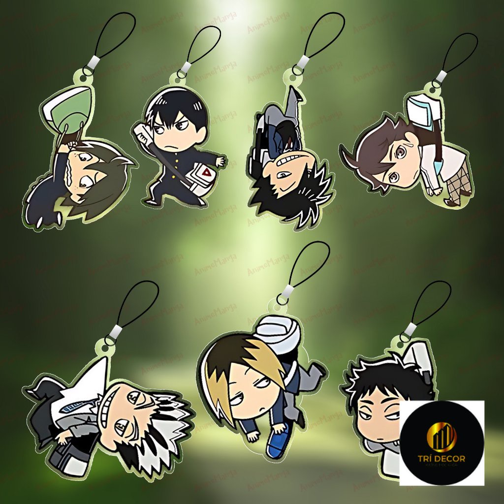 Móc khóa Móc Treo điện thoại Haikyuu!! Vua bóng chuyền ver cry bóng in hình anime chibi