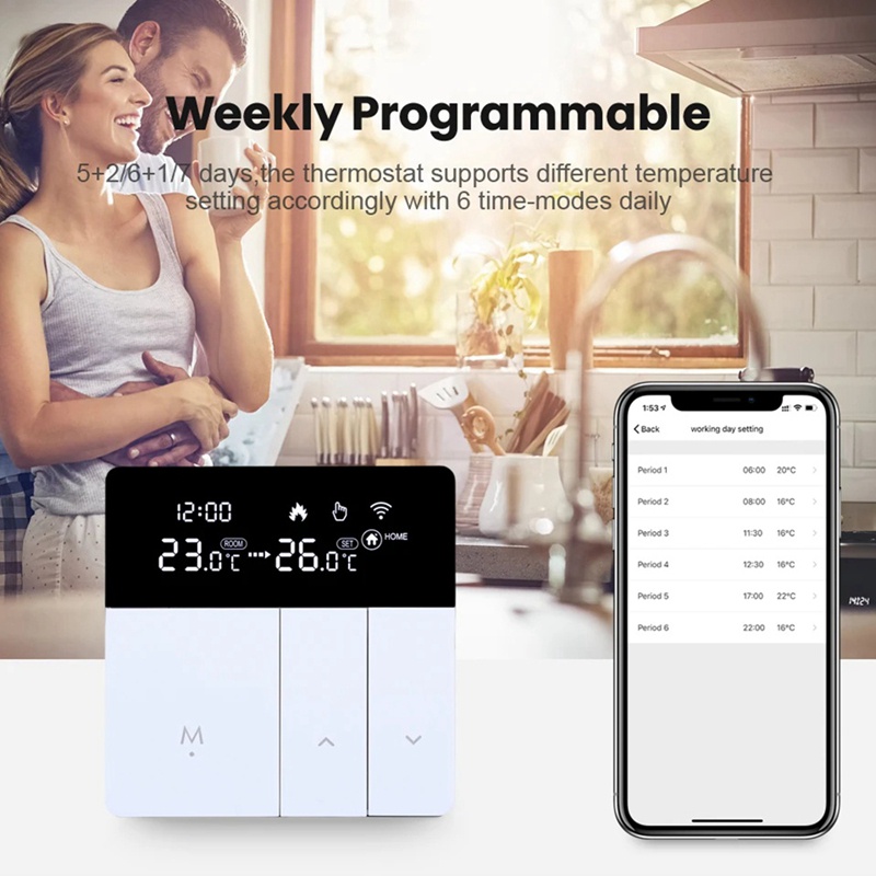 Tuya Thiết Bị Điều Khiển Nhiệt Độ Sàn Nhà Thông Minh wifi Cho yandex alice alexa