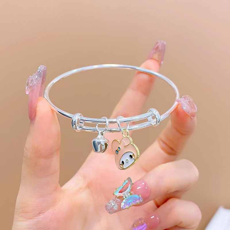 SANRIO Hoạt Hình Vòng Tay Mặt Hình kuromi May Mắn Cho Cặp Đôi
