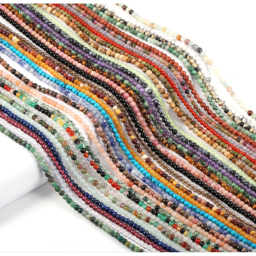 Hạt Đá Pha Lê 3mm Màu Ngọc Lam Làm Trang Sức