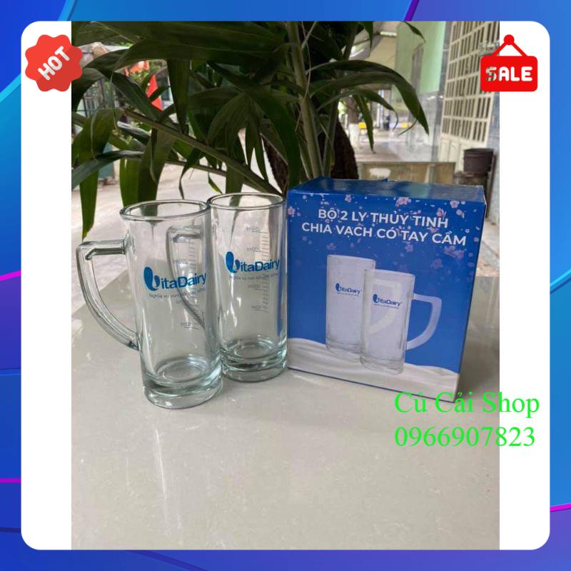 BỘ 2 LY CHIA VẠCH QUÀ KHUYẾN MÃI VITADAIRY/Anlene