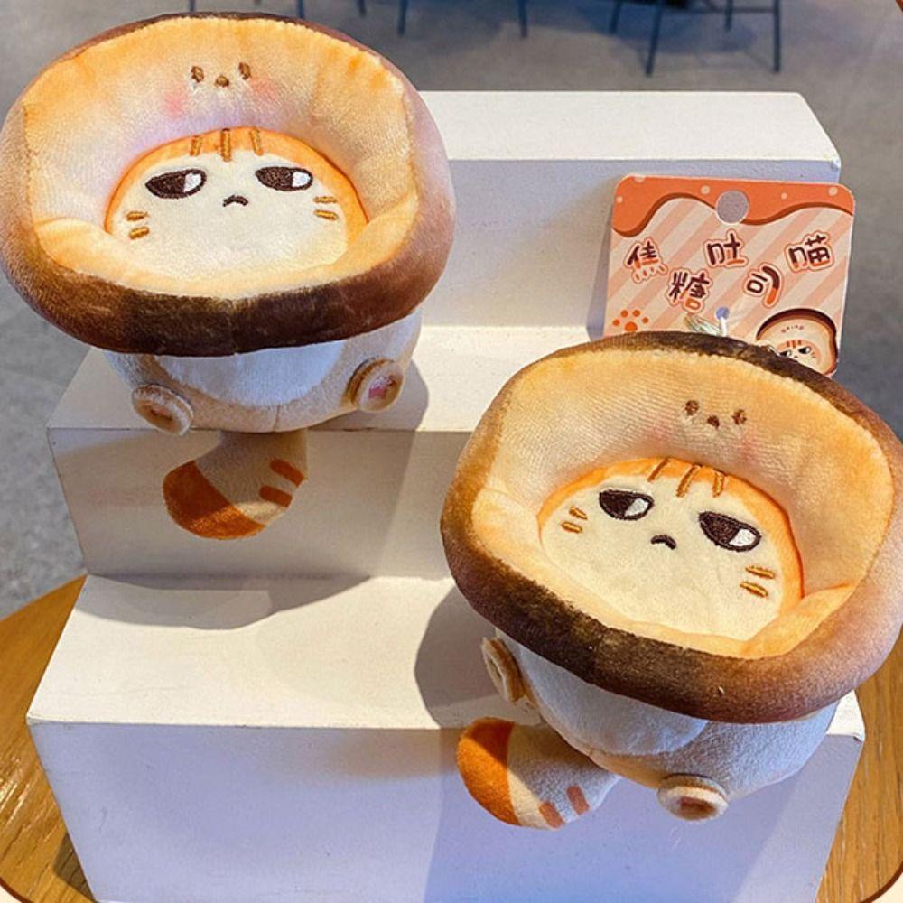 Mmluck Móc Khóa Hình Mèo Nhồi Bông taiyaki caramel Khoai Tây Chiên Nhỏ Nhắn