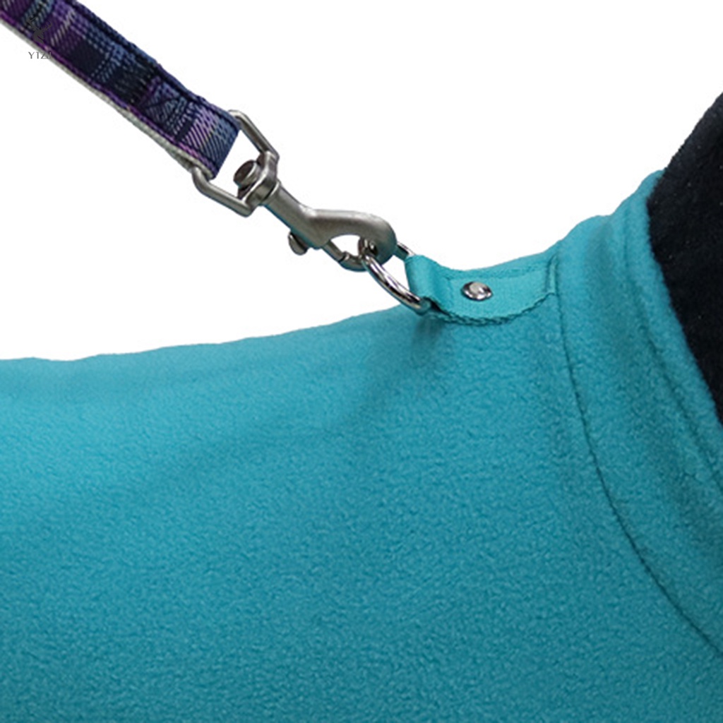 Polar-fleece Áo Liền Quần Giữ Ấm Thoáng Khí Có Khóa Cài Dành Cho Thú Cưng