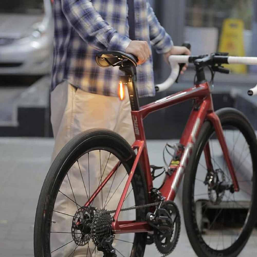 1Pc Bicycle USB Rechargeable Front Rear LED Light/Cycling Safety Warning COB Tail Flash Lamp/Mountain Bike Portable Waterproof Taillight