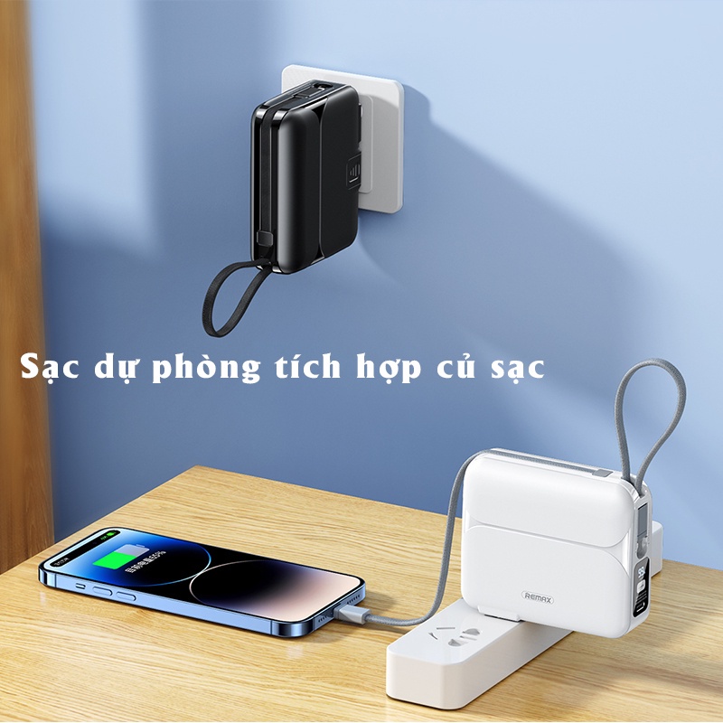 Sạc dự phòng chính hãng Remax RPP-553 dung lượng 20000mAh, cốc sạc kiêm sạc dự phòng siêu nhanh 27W đa năng tiện dụng