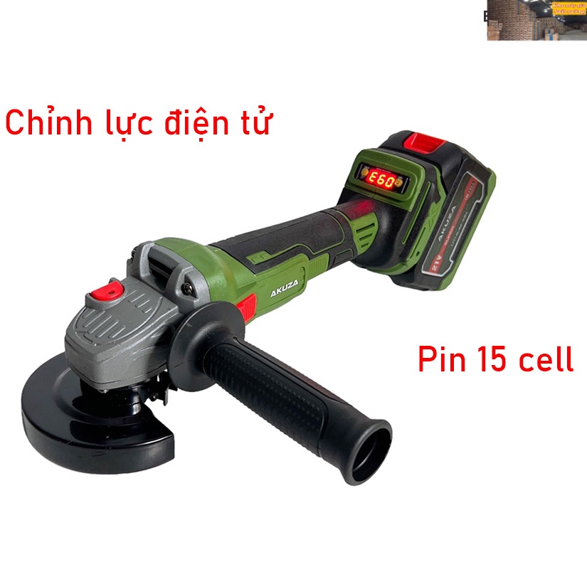Máy mài pin AKUZA 01BL cao cấp không chổi than có chỉnh lực điện tử, pin 15 cell ... máy giá xuất xư