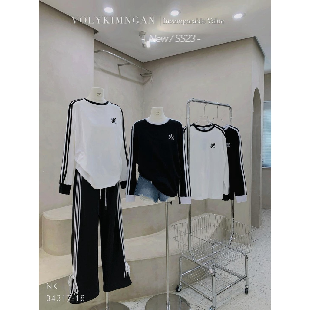 Áo td sọc adi.das 2 màu