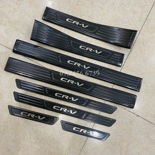 Ốp bậc cửa xe honda crv 2023 2024 mẫu carbon thể thao đẹp- hellooto