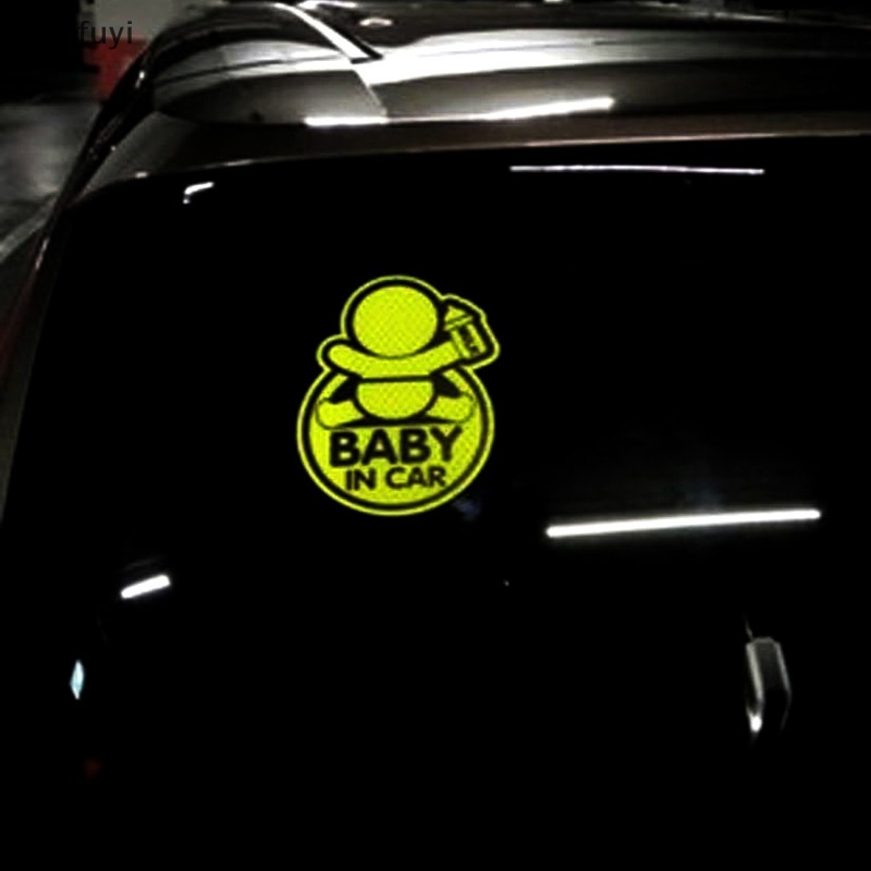 Đề Can Cảnh Báo Phản Quang An Toàn Ban Đêm Cho Trẻ Em in car baby on board