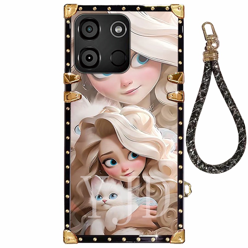 Ốp Điện Thoại tpu Chống Sốc Họa Tiết Hoạt Hình Có Dây Đeo Cho itel a60 p40