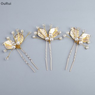 Phụ Kiện Cài Tóc Hình Chiếc Lá Đính Pha Lê handmade